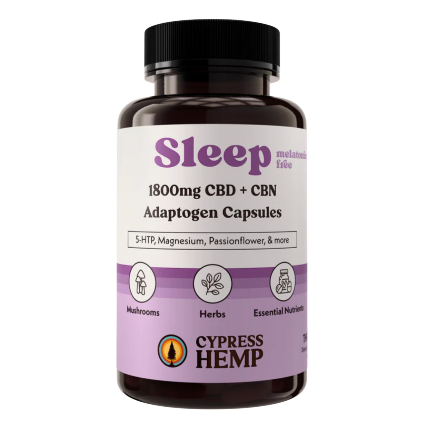Cypress Hemp Sleep CBD & CBN Adaptogen Capsules