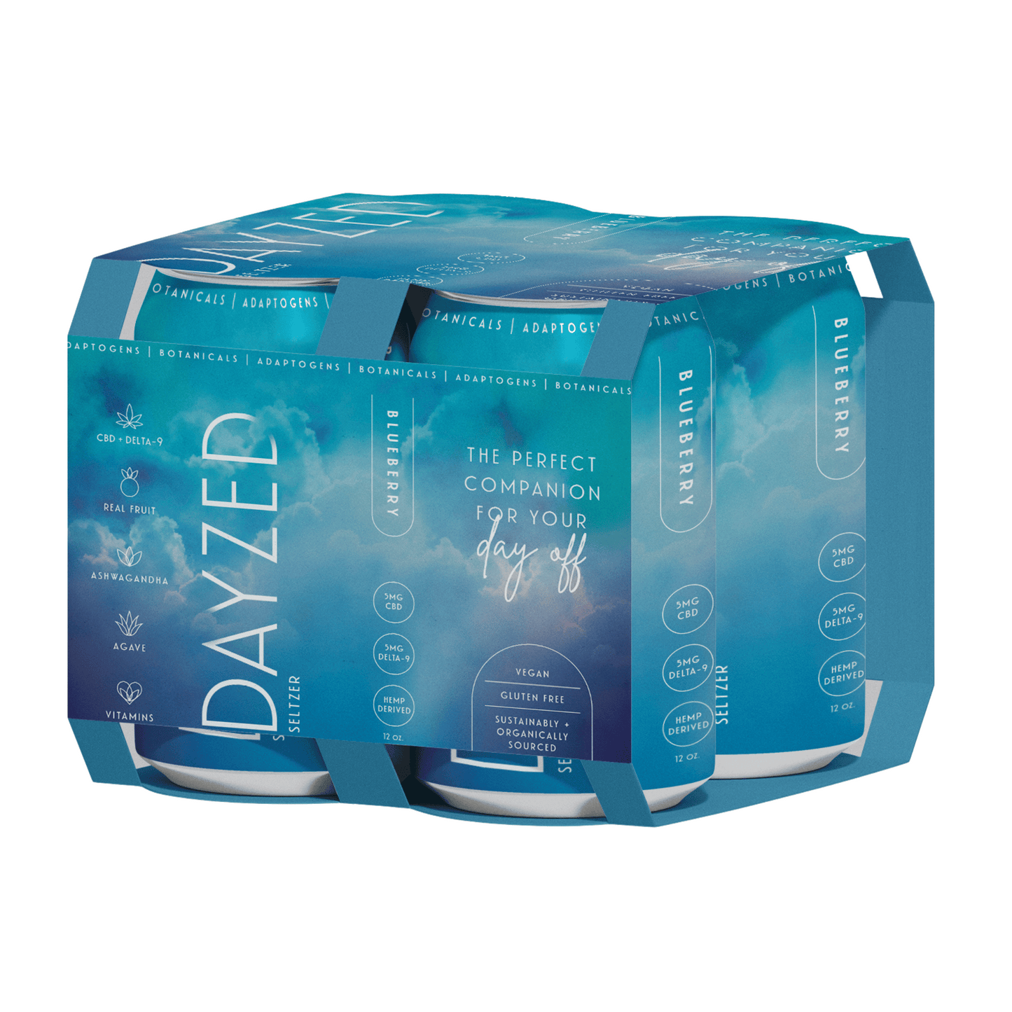 Dayzed Blueberry THC/CBD + Adaptogenic Seltzer