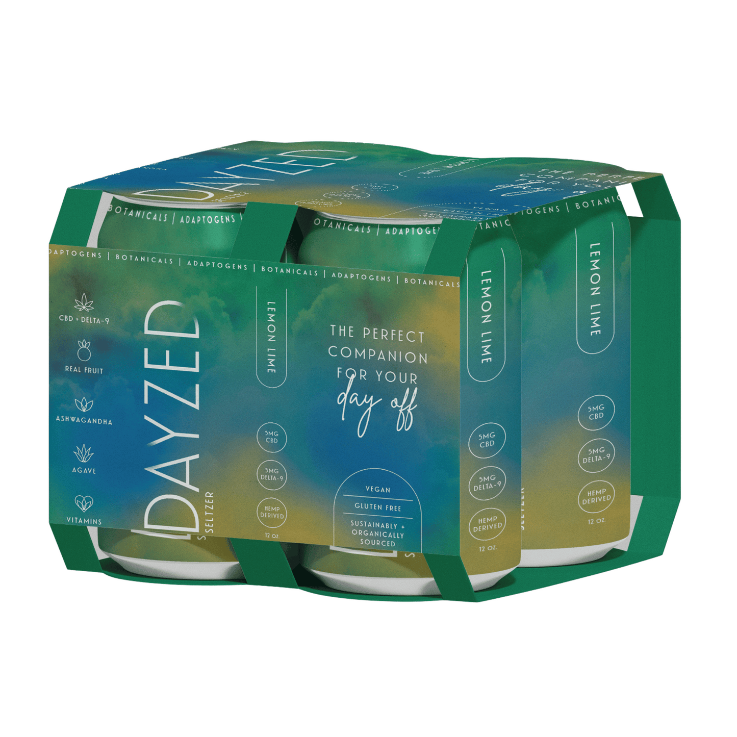 Dayzed Lemon Lime THC/CBD + Adaptogenic Seltzer