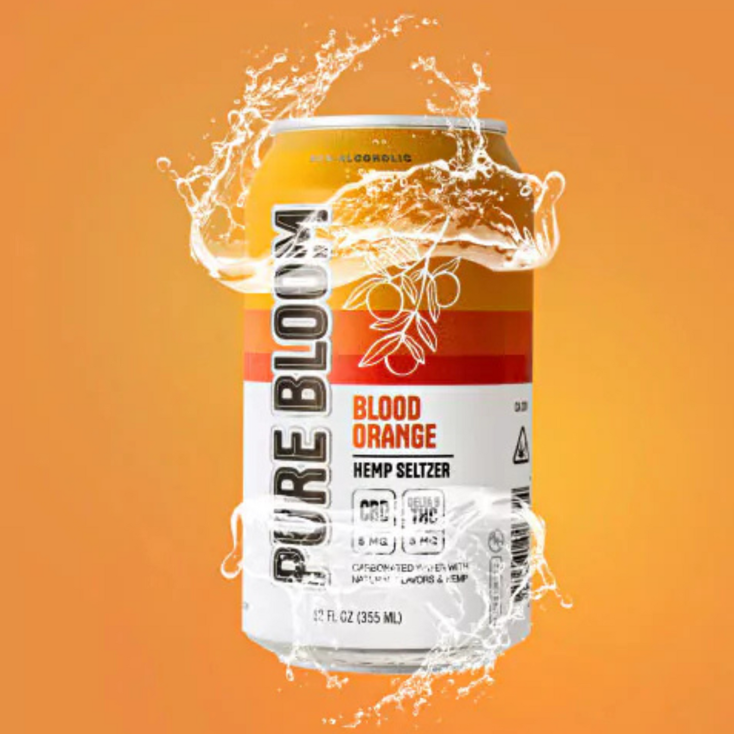 Pure Bloom Blood Orange THC & CBD Seltzer
