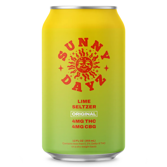 Sunny Dayz THC + CBG Seltzer Lime - 4 Pack