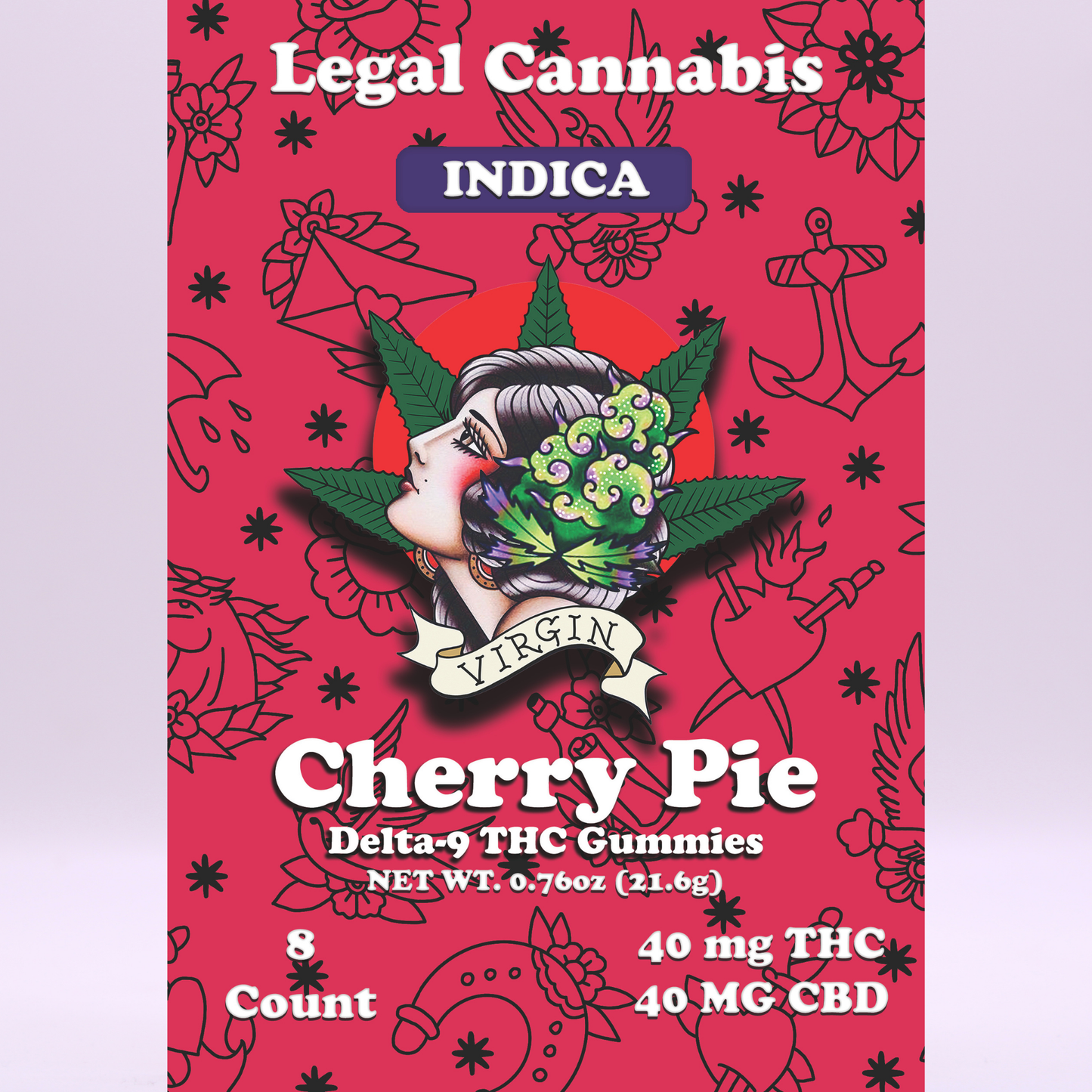 Virgin Hemp Farms - Indica Cherry Pie THC/CBD Gummies
