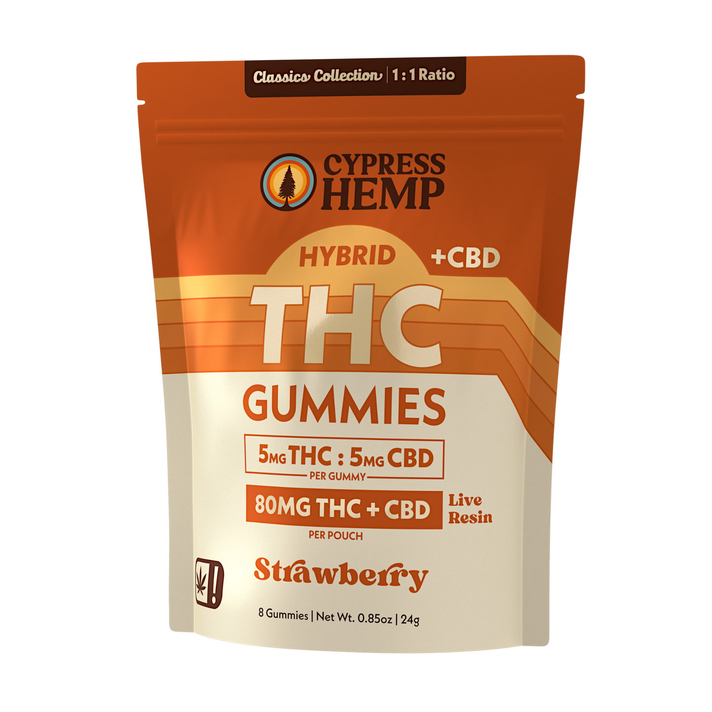 Cypress Hemp Hybrid THC + CBD Edibles