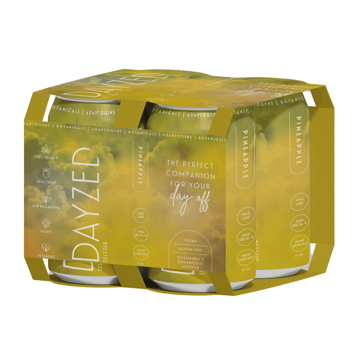 Dayzed Pineapple THC/CBD + Adaptogenic Seltzer