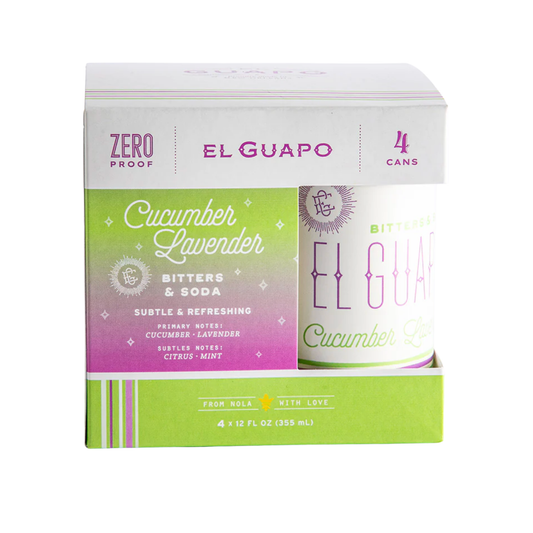 El Guapo Cucumber Lavender Bitters & Soda 4-pack