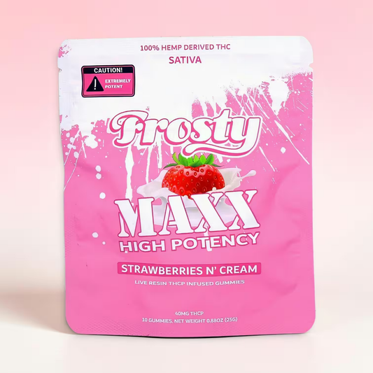 Frosty's Strawberries n'Cream Maxx Sativa THCp Gummies