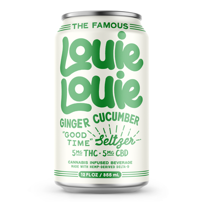 Louie Louie THC + CBD Ginger Cucumber Seltzer