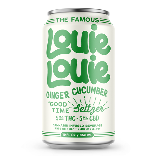 Louie Louie THC + CBD Ginger Cucumber Seltzer