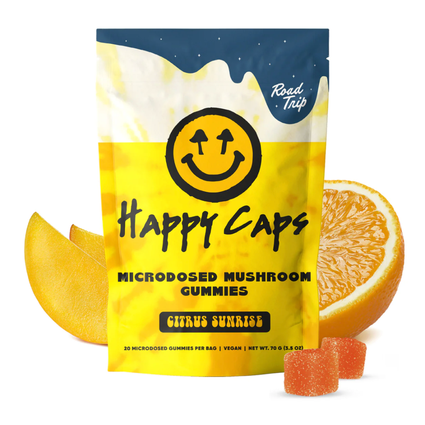 Happy Caps Microdosed Mushroom Gummies - Citrus Sunrise