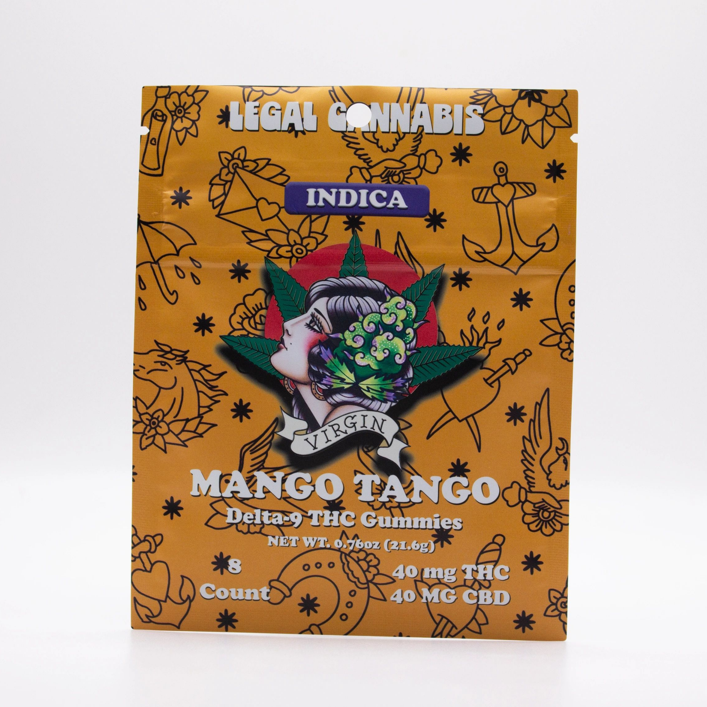 Virgin Hemp Farms - Indica Mango Tango THC/CBD Gummies